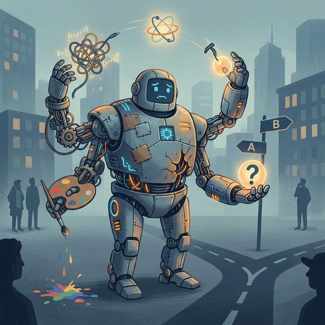 Les limitations actuelles de l'IA — un robot à la croisée des chemins